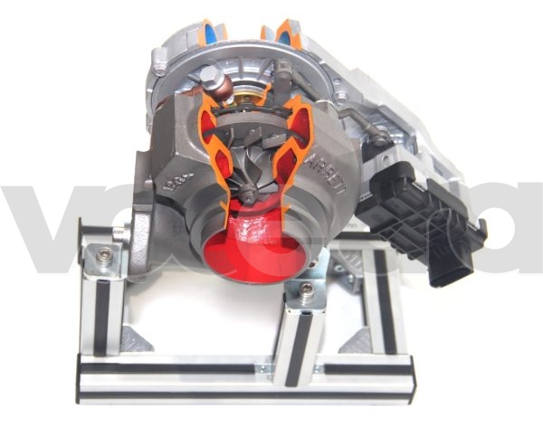 Cutaway model of a diesel car turbine
